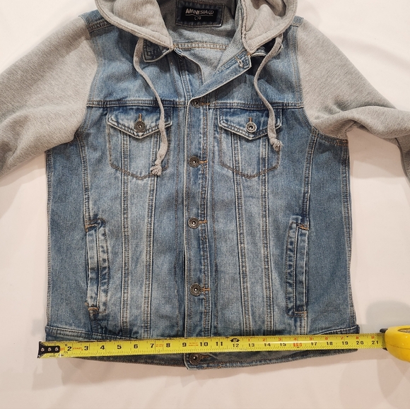 Amnesia Denim Sweatshirt Jacket - Picture 13 of 16